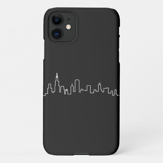 Coque iPhone 11 Coque de l'iPhone 11 Skyline de Chicago (Dos)