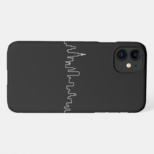 Coque iPhone 11 Coque de l'iPhone 11 Skyline de Chicago (Dos Horizontal)