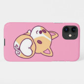 Coque iPhone 11 Cute Corgi Puppy Love (Dos Horizontal)