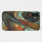 Coque iPhone 11 Fractionner l'art Abstrait (Dos Horizontal)