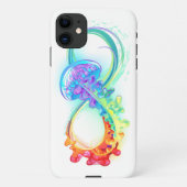 Coque iPhone 11 Infinity avec Rainbow Jellyfish (Dos)