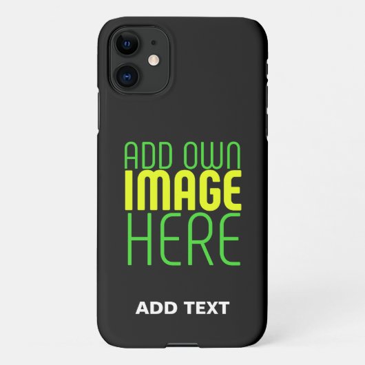 COQUE iPhone 11 MODÈLE DE TEXTE D'IMAGE NOIRE SIMPLE ET MODERNE (Dos)