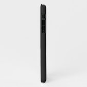 Coque iPhone 11 Monogramme de nom noir et blanc personnalisé uniqu (Côté gauche)