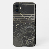 Coque iPhone 11 Noir Abstrait (Dos)