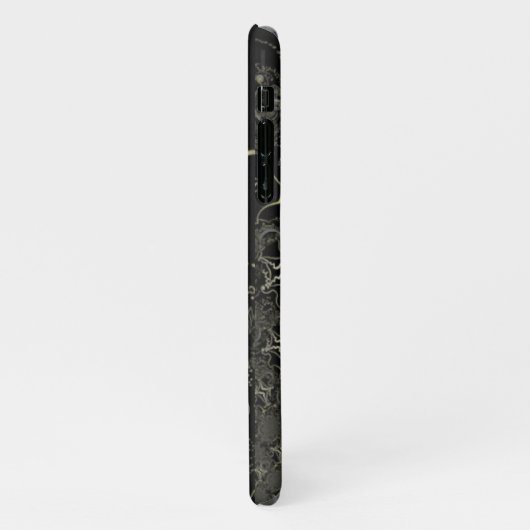 Coque iPhone 11 Noir Abstrait (Côté gauche)