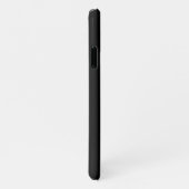 Coque iPhone 11 Noir personnalisé Monogramme moderne Nom minimal (Côté droit)