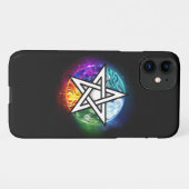 Coque iPhone 11 pentagramme du Wiccan (Dos Horizontal)