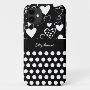 Coque iPhone 11 Pois branché  Heart Motif iPhone 5 Coque