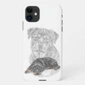 Coque iPhone 11 Rottweiler Chien Art (Dos)