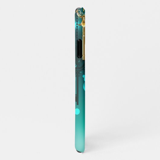 Coque iPhone 11 Skeleton Keys on Green Background (Côté droit)