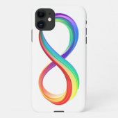 Coque iPhone 11 Symbole d'infinité arc-en-ciel stratifié (Dos)