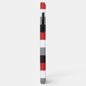 Coque iPhone 11 | Tracées | Rouge, gris, noir (Dos/Gauche)