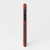 Coque iPhone 11Pro à damiers Monogramme Noël Rouge Buffle Plaid (Côté gauche)