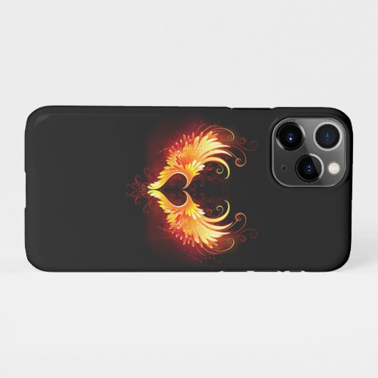 Coque iPhone 11Pro Angel Fire Heart with Wings (Dos Horizontal)