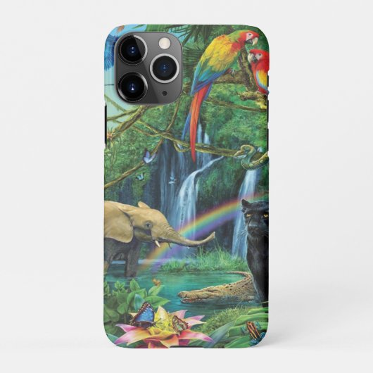 Coque iPhone 11Pro Animaux vivant ensemble coussin (Dos)