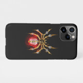 Coque iPhone 11Pro Araignée en vapeur noire (Dos Horizontal)