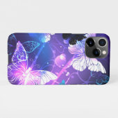 Coque iPhone 11Pro Arrière - plan avec papillons de nuit (Dos Horizontal)