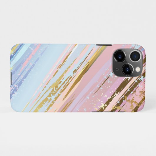 Coque iPhone 11Pro Arrière - plan rose texturé (Dos Horizontal)