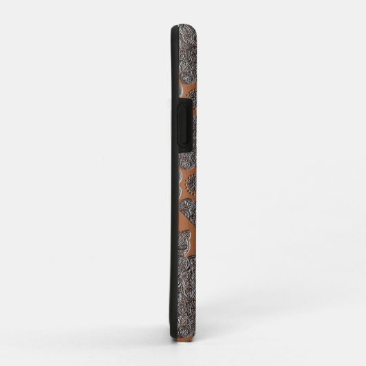 coque iPhone 11Pro avec brocade intégrée (Dos/Droite)