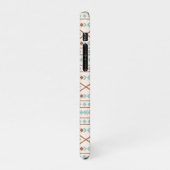 Coque iPhone 11Pro Aztec Formes Motif rouille crème Turquoise (Côté gauche)