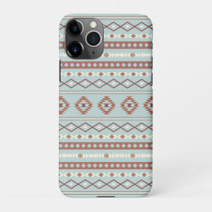 Coque iPhone 11Pro Aztec Mixte Motif Motif Rusts Crème Bleu