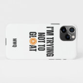 Coque iPhone 11Pro Bitcoin Investisseur J'ESSAIE DE NE PAS GLOTER (Dos Horizontal)