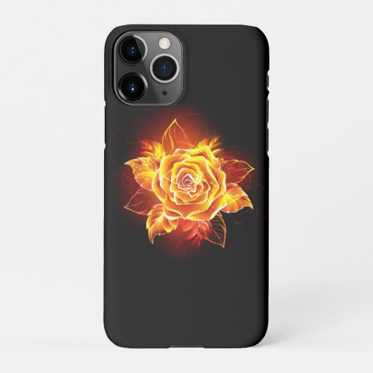 Coque iPhone 11Pro Blooming Fire Rose (Dos)