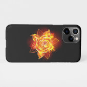 Coque iPhone 11Pro Blooming Fire Rose (Dos Horizontal)