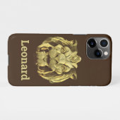 Coque iPhone 11Pro Boîtier téléphonique - Tête de lion architecturale (Dos Horizontal)