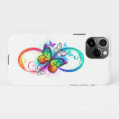 Coque iPhone 11Pro Bright infinity with rainbow butterfly (Dos Horizontal)