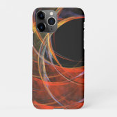 Coque iPhone 11Pro Briser le Cercle Vortex de Feu Art Abstrait (Dos)