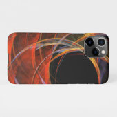 Coque iPhone 11Pro Briser le Cercle Vortex de Feu Art Abstrait (Dos Horizontal)