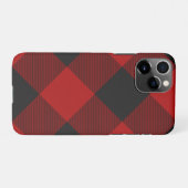 Coque iPhone 11Pro Buffalo Check Red and Black Carrés Plaid (Dos Horizontal)
