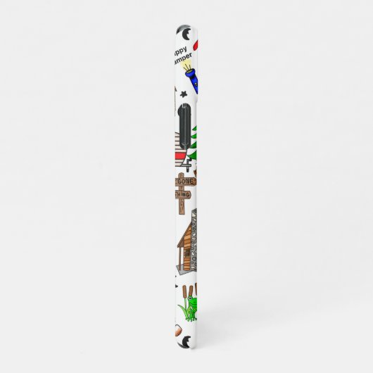 Coque iPhone 11Pro Camping personnalisé Thème Happy Camper (Côté droit)