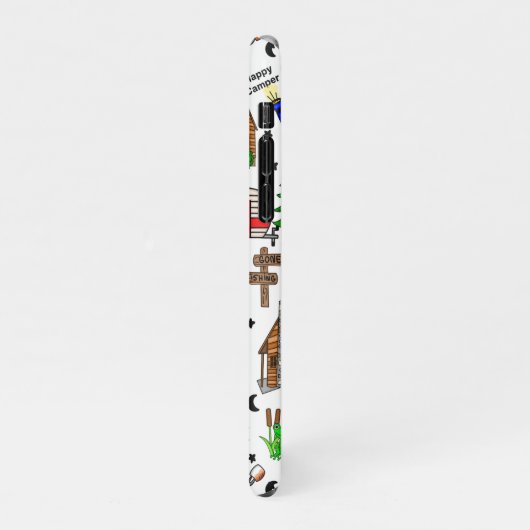 Coque iPhone 11Pro Camping personnalisé Thème Happy Camper (Côté gauche)