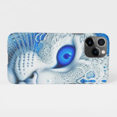 Coque iPhone 11Pro Chat blanc mystique Art IA éthéré (Dos Horizontal)