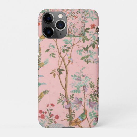 Coque iPhone 11Pro Chinoiserie rose (Dos)