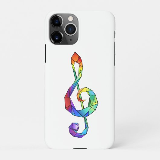 Coque iPhone 11Pro Clé de musique arc-en-ciel (Dos)