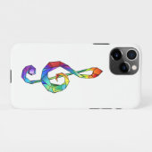 Coque iPhone 11Pro Clé de musique arc-en-ciel (Dos Horizontal)