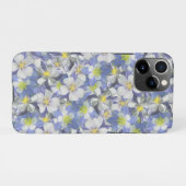 Coque iPhone 11Pro Columbines Motif sans couture (Dos Horizontal)
