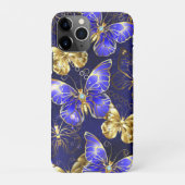 Coque iPhone 11Pro Composition avec papillons Sapphire (Dos)