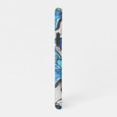 Coque iPhone 11Pro Composition de papillons blancs et bleus (Côté droit)