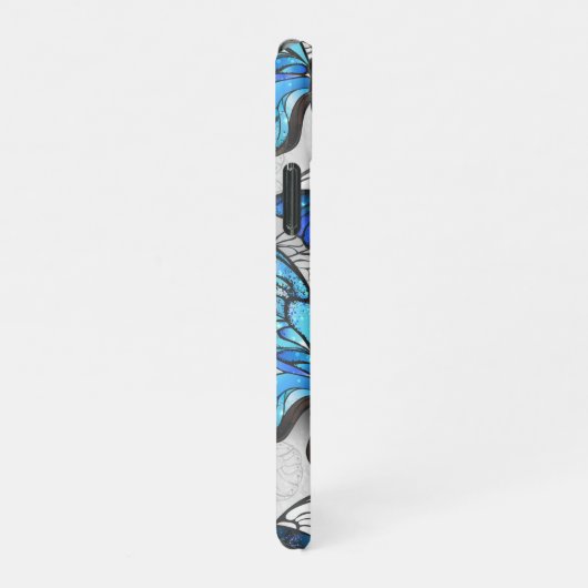 Coque iPhone 11Pro Composition des White and Blue Butterflies (Côté droit)