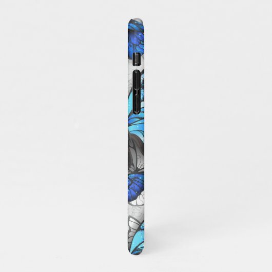 Coque iPhone 11Pro Composition des White and Blue Butterflies (Côté gauche)