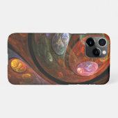 Coque iPhone 11Pro Connexion fluide Art abstrait cosmique moderne (Dos Horizontal)
