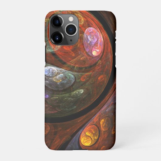 Coque iPhone 11Pro Connexion fluide Art abstrait cosmique moderne (Dos)