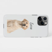 Coque iPhone 11Pro Coque d'esquisse personnalisée pour animaux de com (Dos Horizontal)