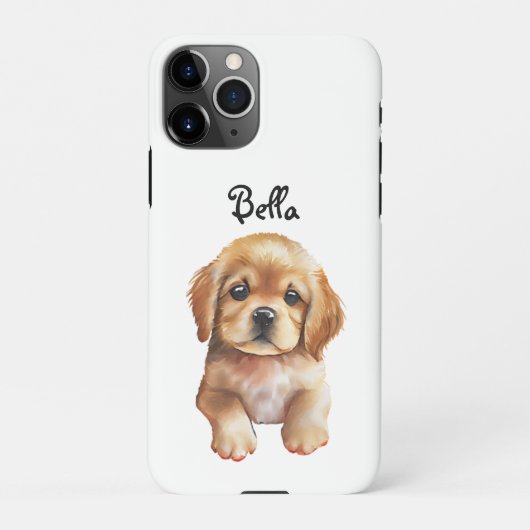 Coque iPhone 11Pro Coque d'esquisse personnalisée pour animaux de com (Dos)