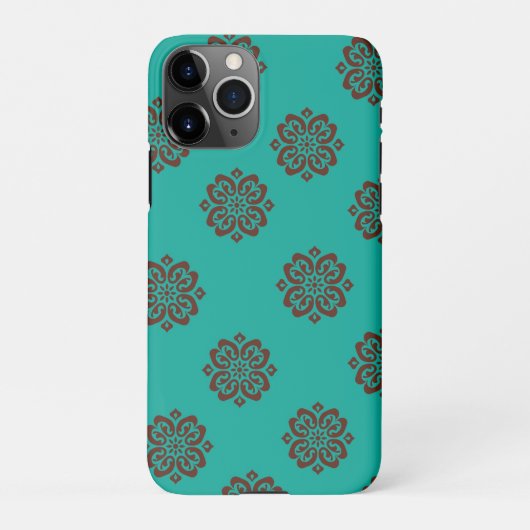 Coque iPhone 11Pro "Crimson Scrolls - Bold Elegance" (Dos)