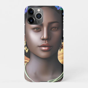 Coque iPhone 11Pro Déesse noire   African-American Woman AI Art